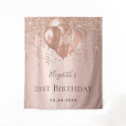 Birthday rose gold balloons name