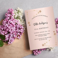 Birthday rose gold Capricorn star constellation