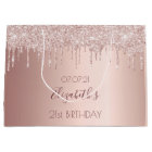 Birthday rose gold drips pink girly