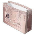 Birthday rose gold photo pink drips