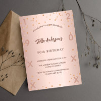 Birthday rose gold stars elegant