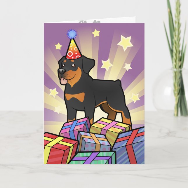 Birthday Rottweiler Card (Front)