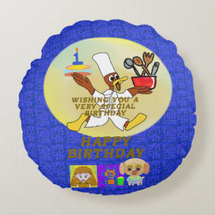 Birthday  round cushion