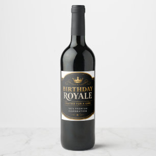Birthday Royale Wine Label Design