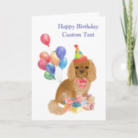 Birthday Ruby Cavalier King Charles Spaniel
