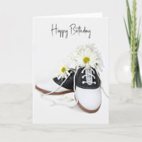 Birthday Saddle Shoes With Daisy Bouquet