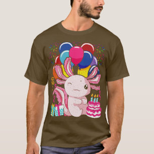 Birthday Salamander Pet Mexican Amphibian Axolotl T-Shirt