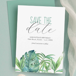 Birthday Save The Date Cards Tropical Theme