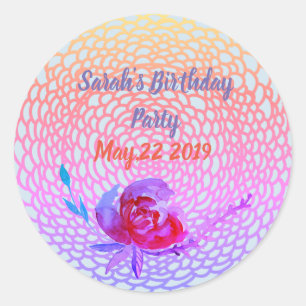 Birthday Save the date sticker