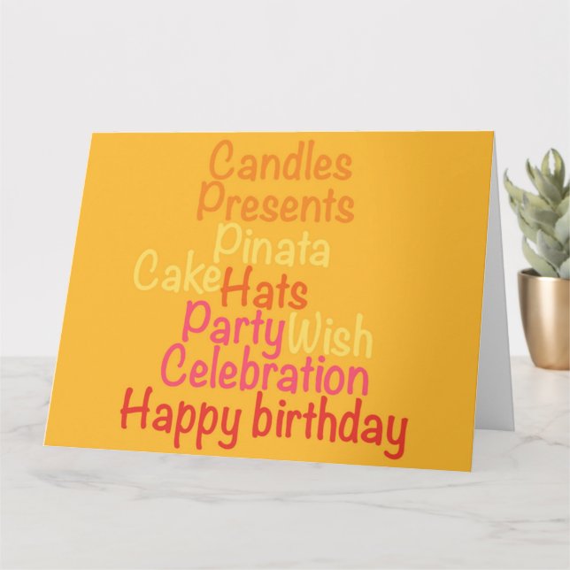 Birthday Sayings Card (Small Plant)