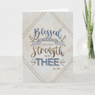 Birthday Scripture Blessed is the Man Card