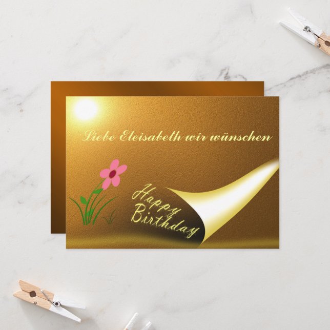 birthday,, scripture, template, flower card (Front/Back In Situ)