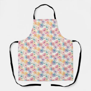 Birthday Seamless Floral In Pink, Yellow, and Blue Apron
