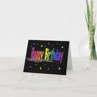 Birthday Shine Black Card