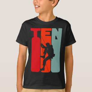 Birthday Shirt 10 Years Climbing 10th Birthday Boy