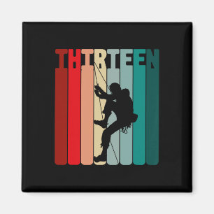 Birthday Shirt 13 Years Climbing 13th Birthday Boy Magnet
