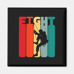 Birthday Shirt 8 Years Climbing 8th Birthday Boys Magnet