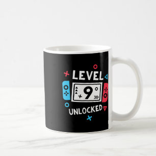 Birthday Shirt Boy Level 9 Unlocked Video Game Par Coffee Mug