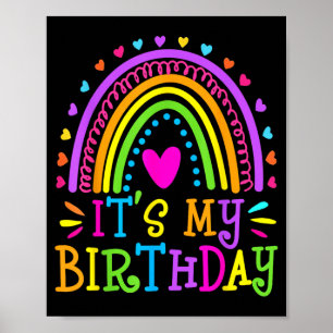 Birthday Shirt For Women Ns Girls Gift Rainbow Poster