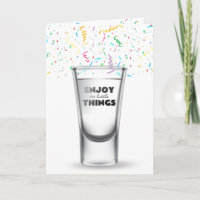 Birthday Shot Glass In Confetti