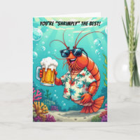 Birthday Shrimp With a Beer Mug