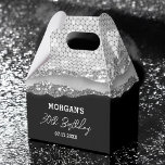 Birthday Silver Black Glitter Name Thank You Favour Box<br><div class="desc">Add a touch of glam to your celebration with our Birthday Black Silver Glitter Name Thank You Favour Boxes! These stylish boxes feature a sleek black design accented with silver glitter and personalised with your name for a custom touch. Perfect for party favours, they combine elegance with a bit of...</div>