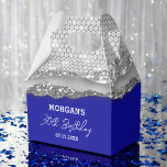 Birthday Silver Royal Blue Glitter Name Thank You Favour Box<br><div class="desc">Add a touch of glam to your celebration with our Birthday Royal Blue Silver Glitter Name Thank You Favour Boxes! These stylish boxes feature a sleek royal blue design accented with silver glitter and personalised with your name for a custom touch. Perfect for party favours, they combine elegance with a...</div>