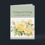 Birthday Sister Blessed by you Flowers Holiday Card<br><div class="desc">Roses are yellow Violets are blue I am blessed because I have you 
Birthday card for your Sister</div>