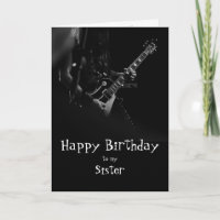 Birthday Sister Fun You Rock Music Card