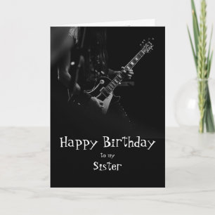 Birthday Sister Fun You Rock Music Card