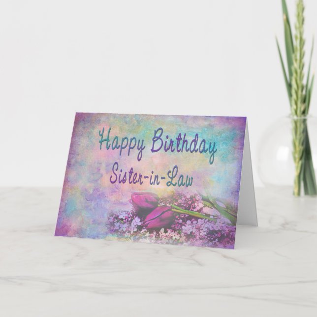 Birthday - Sister-in-Law - Floral Elegance Card (Front)