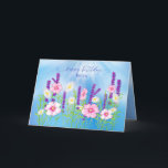 Birthday Sister Soft Delicate Flower Garden Blue Card<br><div class="desc">Beautiful flower garden against blue sky in many categories for that special gal who loves flowers.</div>