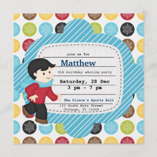 Birthday Skating (Boy) Invitation