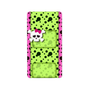 Birthday Skull Miniature Candy bar wrappers Label