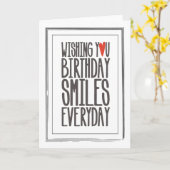 Birthday Smiles Greeting Card (Yellow Flower)