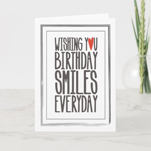 Birthday Smiles Greeting Card (Front)