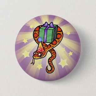Birthday Snake 6 Cm Round Badge