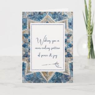 Birthday Snowflake Kaleidoscope Quilt Pattern Card