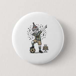 Birthday Soccer Boy Dab Vintage Engraving Shirt_1 6 Cm Round Badge