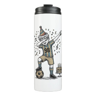 Birthday Soccer Boy Dab Vintage Engraving Shirt_1 Thermal Tumbler
