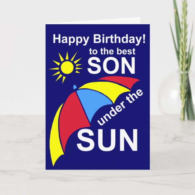 birthday son card (Front)
