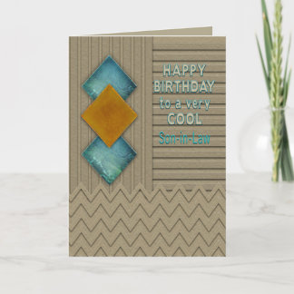 Birthday, Son-in-Law,  Modern Texture-like Pattern Card