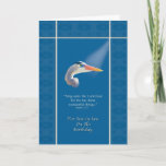 Birthday,  Son-in-law, Religious, Great Blue Heron Card<br><div class="desc">In the glow of the light,  the Great Blue Heron lends a visual picture for the sentiment expressed in the Bible verse on this birthday greeting card. Feel free to change the inside of the card to suit your needs.</div>