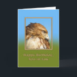 Birthday, Son-in-law, Rough-legged Hawk Card<br><div class="desc">This amazing Rough-legged Hawk makes a colourful vision of strength on this birthday greeting card.  Feel free to change the inside verse to suit your needs.</div>