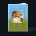 Birthday, Son, Rough-legged Hawk Card<br><div class="desc">This amazing Rough-legged Hawk makes a colourful vision of strength on this birthday greeting card.  Feel free to change the inside verse to suit your needs.</div>