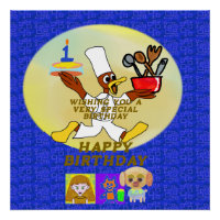 Birthday Spaceship Geometric 