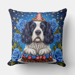 🐶 Birthday Spaniel Joy Festive Party Celebration Cushion