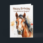 Birthday Special Daughter Horse Watercolor Art Card<br><div class="desc">Birthday Special Daughter Horse Watercolor Art for the horse loving girl in your life</div>
