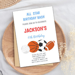 Birthday Sports Invitations