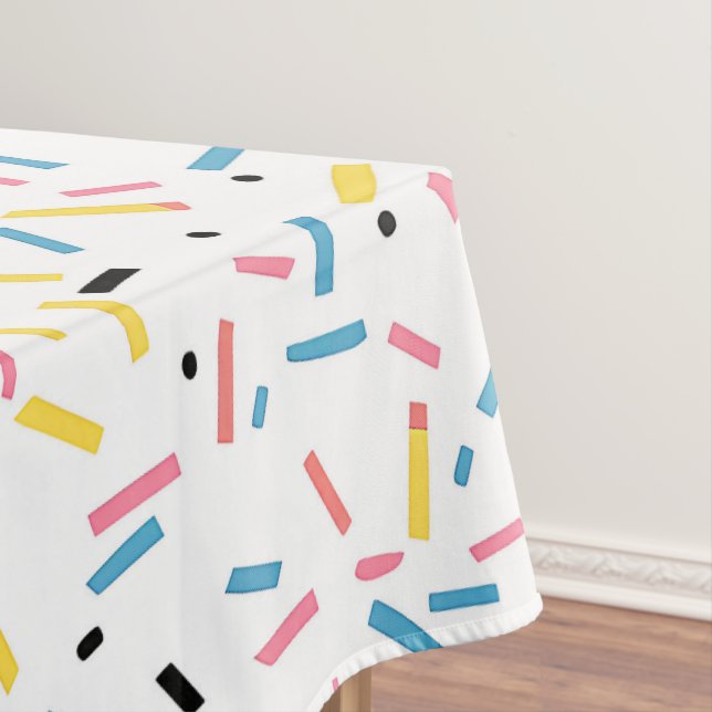Birthday Sprinkles Candy Pattern Tablecloth (In Situ)